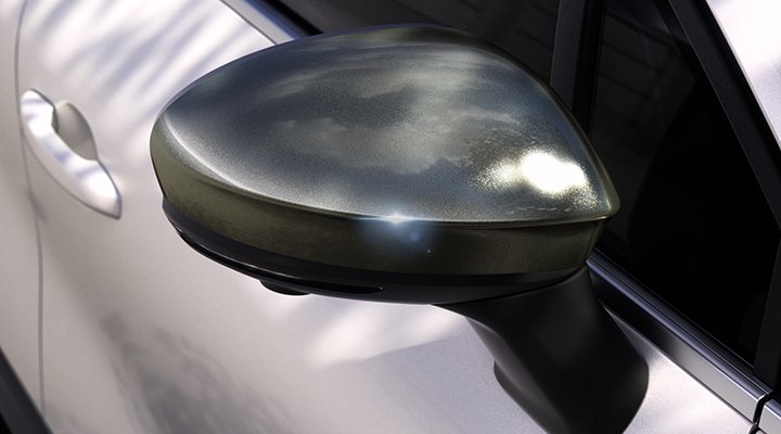 Nový Mitsubishi Grandis: Kryty vonkajších spätných zrkadiel